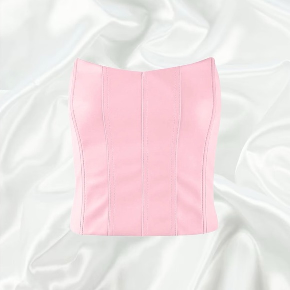 tiger mist cayenne longline bustier corset top in pink size xxs - Picture 1 of 1